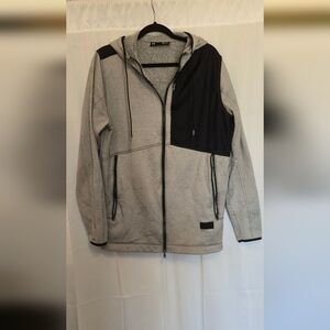 Men's Under Armour Gray and Black Zip-Up Tech Hoodie Large